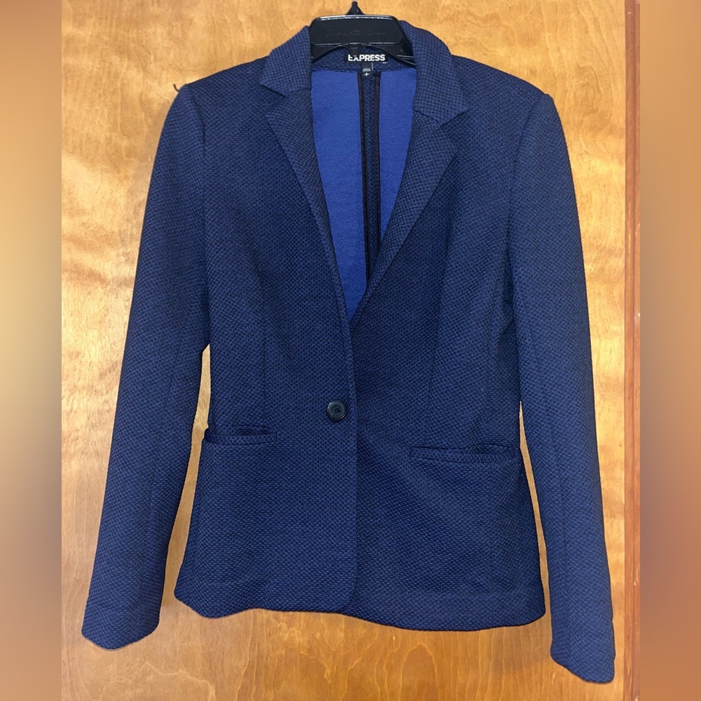 Express Women’s Navy Blue & Black Blazer